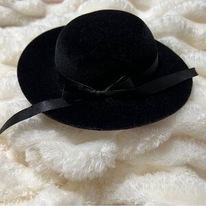 Vintage American Girl Pleasant Company Addy Black Velvet Derby Hat 18” doll